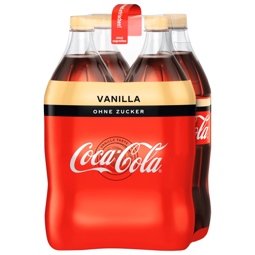 Coca-Cola Vanilla ohne Zucker 4x1,5l